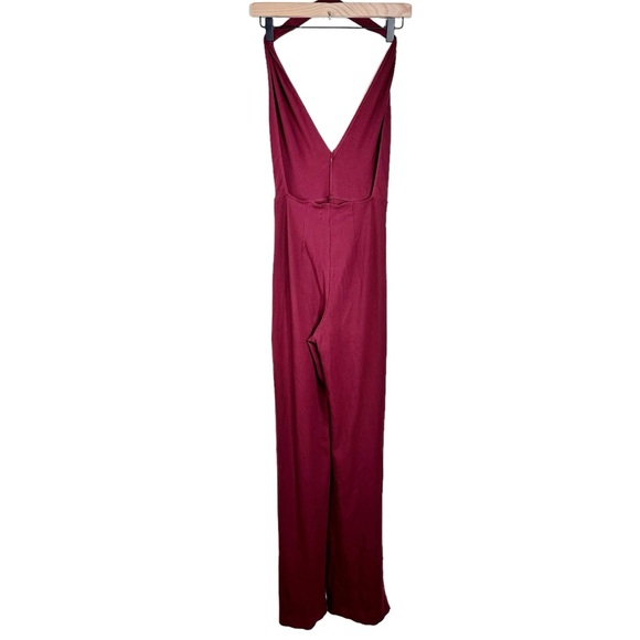 Reformation Berry Halter Jumpsuit Ribbed Low back Small - Picture 7 of 16